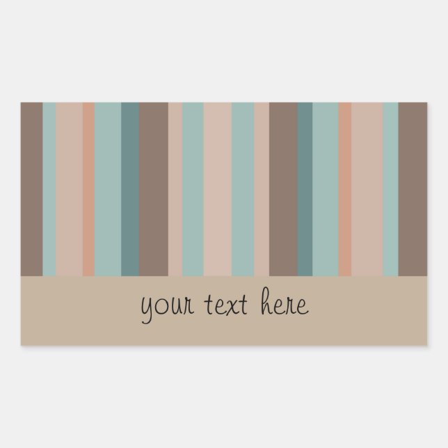 Sticker Rectangulaire Les côtes de l'océan Pacifique (Devant)