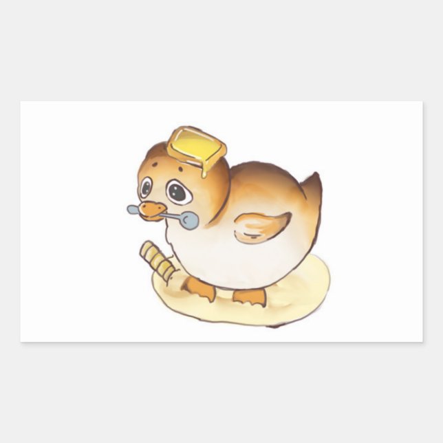 Sticker Rectangulaire Les Couronnes de canard (Devant)