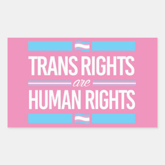 Sticker Rectangulaire Les droits trans sont des droits humains