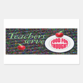Sticker Rectangulaire Les enseignants servent de quoi réfléchir.