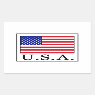 Sticker Rectangulaire LES Etats-Unis