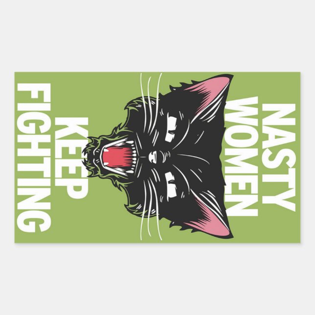 Sticker Rectangulaire Les femmes maladroites continuent de combattre le  (Devant)