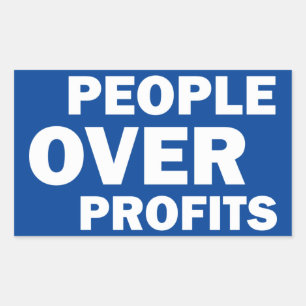Sticker Rectangulaire Les Gens Sur Les Profits