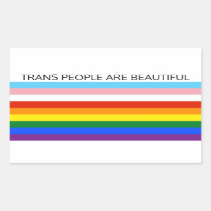 Sticker Rectangulaire Les gens trans sont beaux
