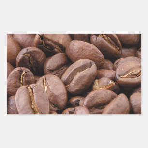 Sticker Rectangulaire Les masses de grains de café
