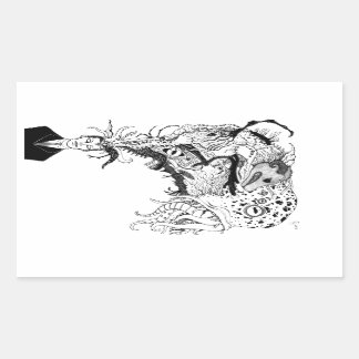 Sticker Rectangulaire Les monstres de H.P. Lovecraft