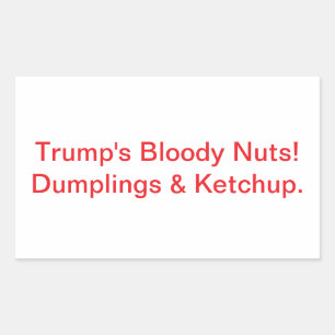 Sticker Rectangulaire Les nouilles saignantes de Trump Artjunkhaus