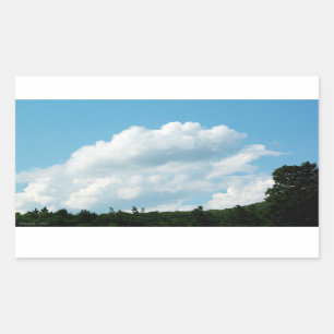 Sticker Rectangulaire Les nuages rencontrent les arbres