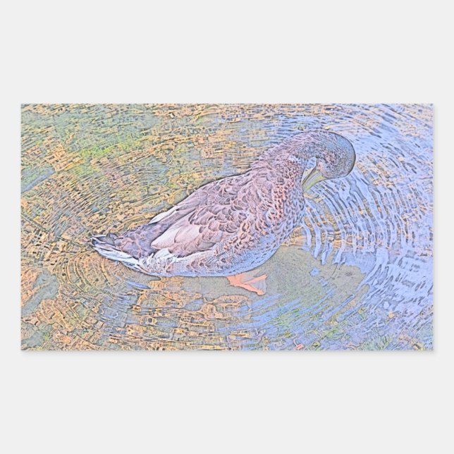 Sticker Rectangulaire Les Ondes (Devant)