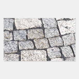 Sticker Rectangulaire Les pavés d'une rue en détail