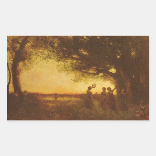 Sticker Rectangulaire Les plaisirs du soir (Devant)