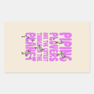 Sticker Rectangulaire Les pluviers sifflants sont les choses les plus