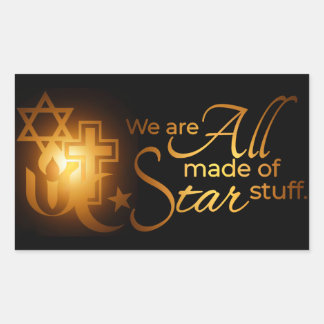 Sticker Rectangulaire Les religions du monde sont toutes faites d'étoile