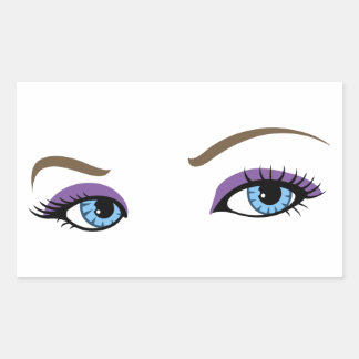 Sticker Rectangulaire Les yeux de la femme