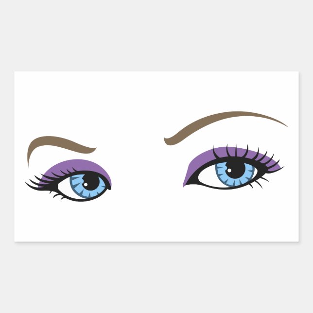 Sticker Rectangulaire Les yeux de la femme (Devant)