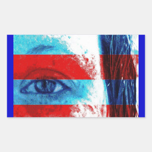 Sticker Rectangulaire Les yeux de l'Amérique