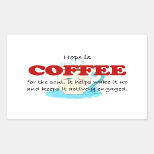Sticker Rectangulaire l'espoir est café