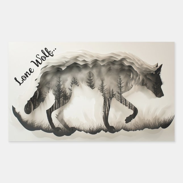 Sticker Rectangulaire L'essence de la nature (Devant)