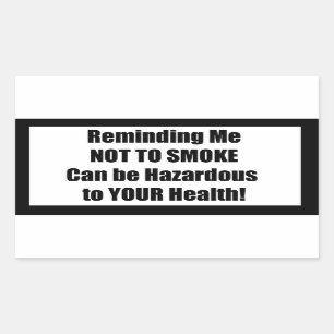 Sticker Rectangulaire L'étiquette de cigarette charrient - me rappelant