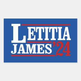Sticker Rectangulaire Letitia James 2024