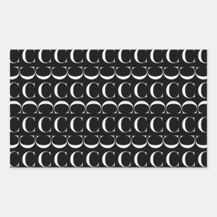Sticker Rectangulaire Lettre initiale C