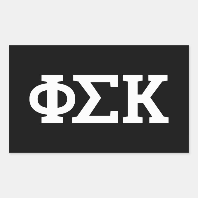 Sticker Rectangulaire Lettres Phi Sigma Kappa (Devant)
