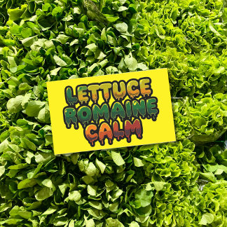 Sticker Rectangulaire Lettuce Romaine Calme Texte Sèche Art