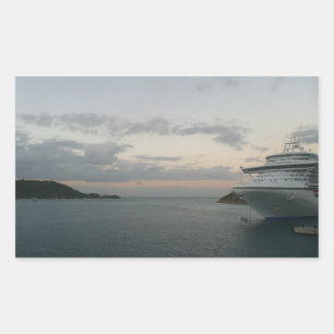 Sticker Rectangulaire Lever de soleil sur St Thomas II Croisière
