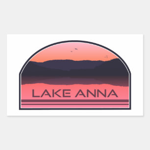 Sticker Rectangulaire Lever rouge du lac Anna Virginia