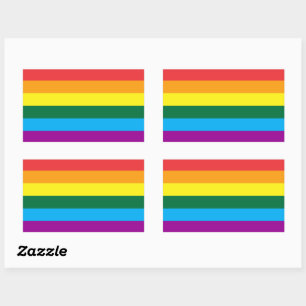 Sticker Rectangulaire Lgbt Rainbow Flag Queer
