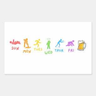 Sticker Rectangulaire Lgbtq arrive à vendredi