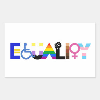 Sticker Rectangulaire LGBTQ+ Égalité