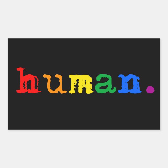 Sticker Rectangulaire LGBTQ+ Homme (Devant)