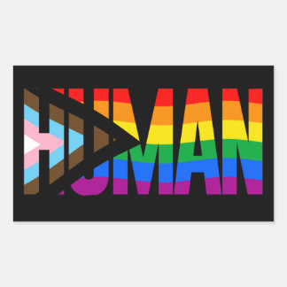 STICKER RECTANGULAIRE LGBTQ HUMAN