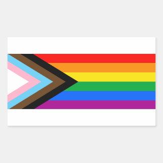Sticker Rectangulaire LGBTQ+ Indicateur de fierté de progrès