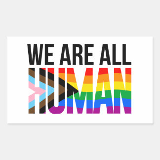 Sticker Rectangulaire LGBTQ Nous sommes tous humains