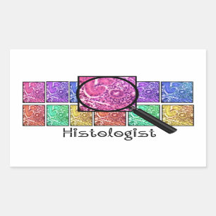 Sticker Rectangulaire L'Histologue Dons Des Cellules Magnifiées Concepti