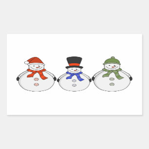 Sticker Rectangulaire L'hiver des neiges est arrivé