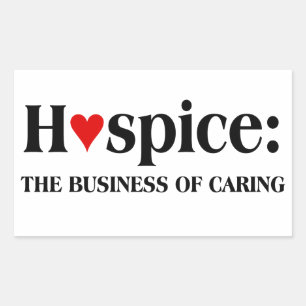 Sticker Rectangulaire L'hospice est dans les affaires des soins de