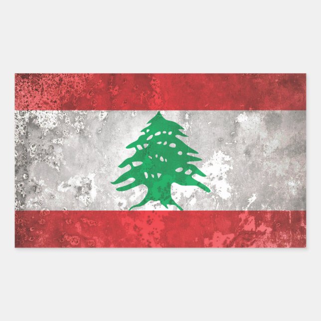 Sticker Rectangulaire Liban (Devant)