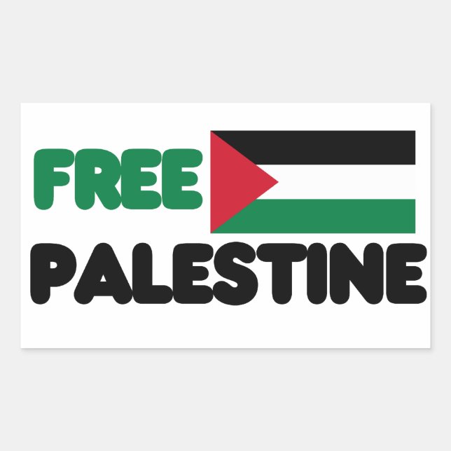 Sticker Rectangulaire Libérer la Palestine (Devant)