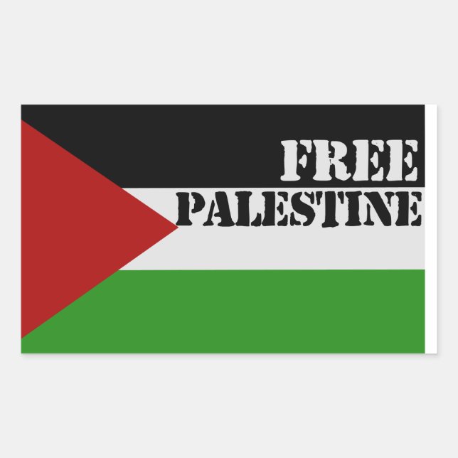 Sticker Rectangulaire Libérer la Palestine (Devant)