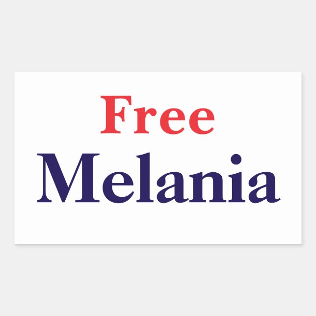 Sticker Rectangulaire Libérez Melania (Devant)
