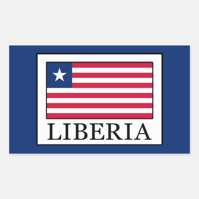 Sticker Rectangulaire Libéria (Devant)