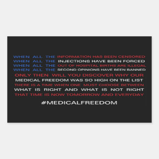Sticker Rectangulaire Liberté Médicale