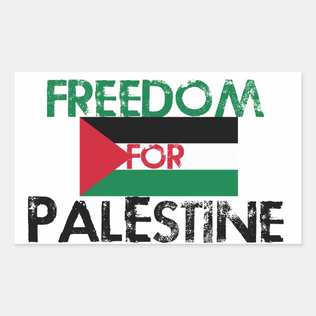 Sticker Rectangulaire Liberté pour la Palestine (Devant)