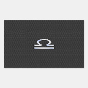 Sticker Rectangulaire Libra Zodiac Connexion sur le décor de peau de ser