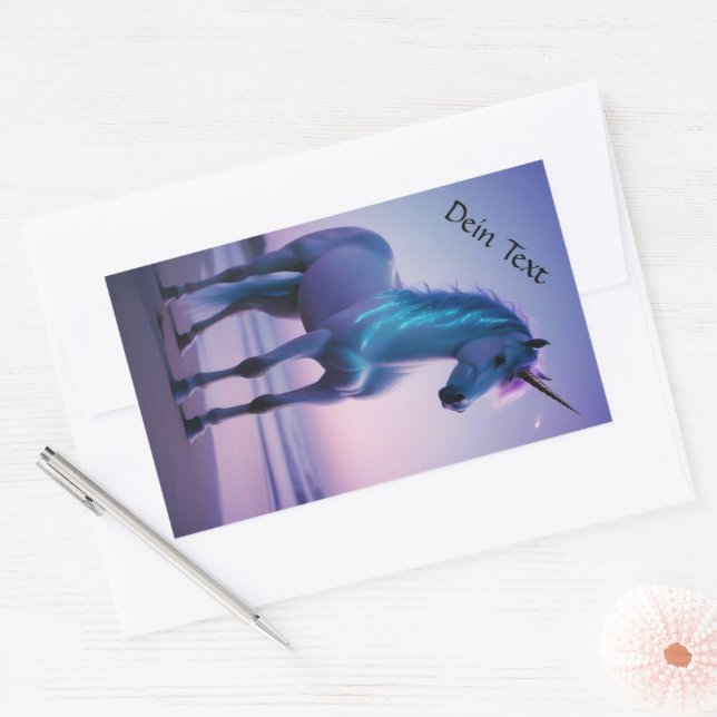 Sticker Rectangulaire Licorne magique (Enveloppe)