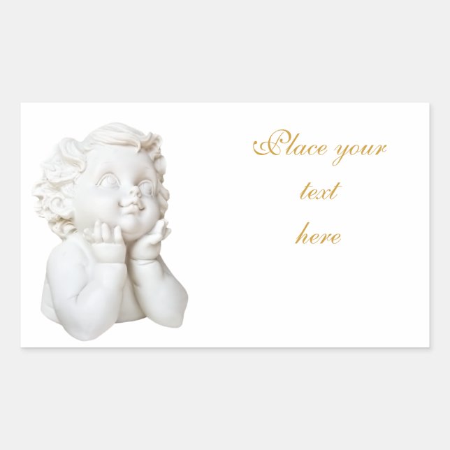 Sticker Rectangulaire Ligne blanche (Devant)