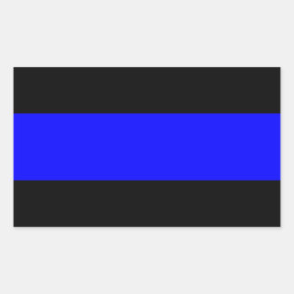 Sticker Rectangulaire Ligne Bleue Mince